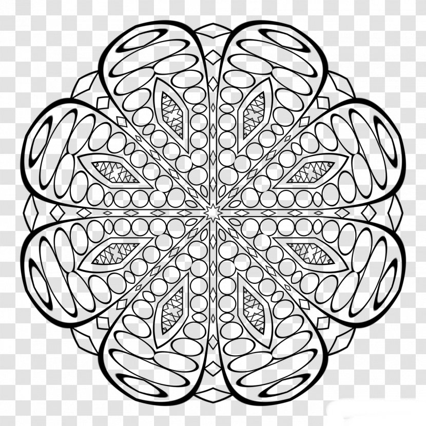 Mandala Coloring Book Color Symbolism Adult - Visual Arts - Fantasy Pattern Transparent PNG