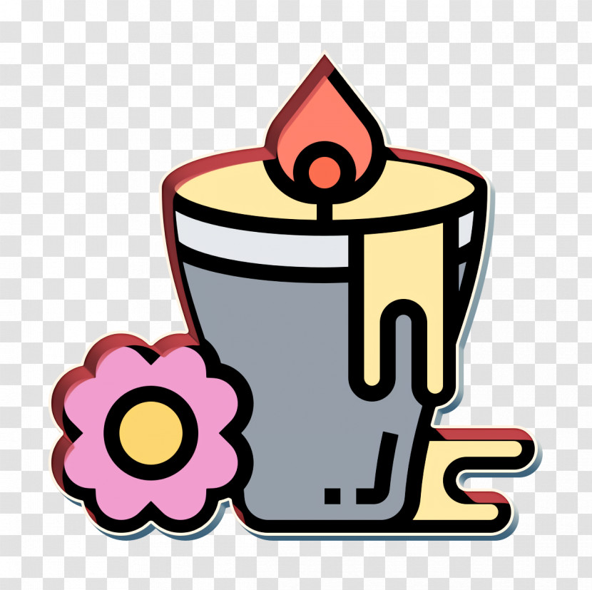 Yoga Icon Spa Element Icon Candle Icon Transparent PNG