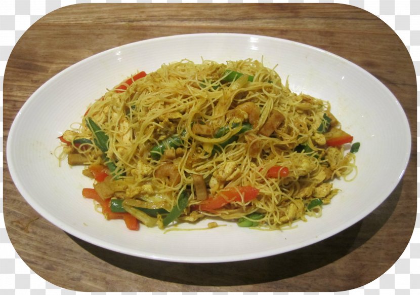 Singapore-style Noodles Chinese Fried Chow Mein Asian Cuisine - Carbonara Transparent PNG