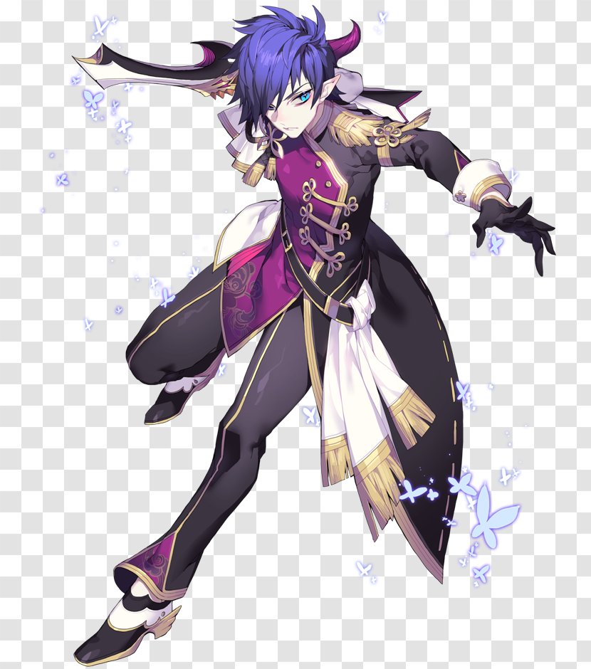 Elsword Ciel Phantomhive Fan Art Character Video Game - Cartoon - Flower Transparent PNG