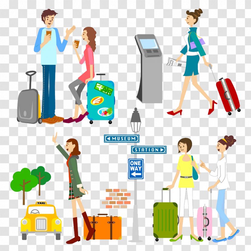 Travel Suitcase Tourism - Baggage - Dragging Luggage Buckle Creative HD Free Transparent PNG
