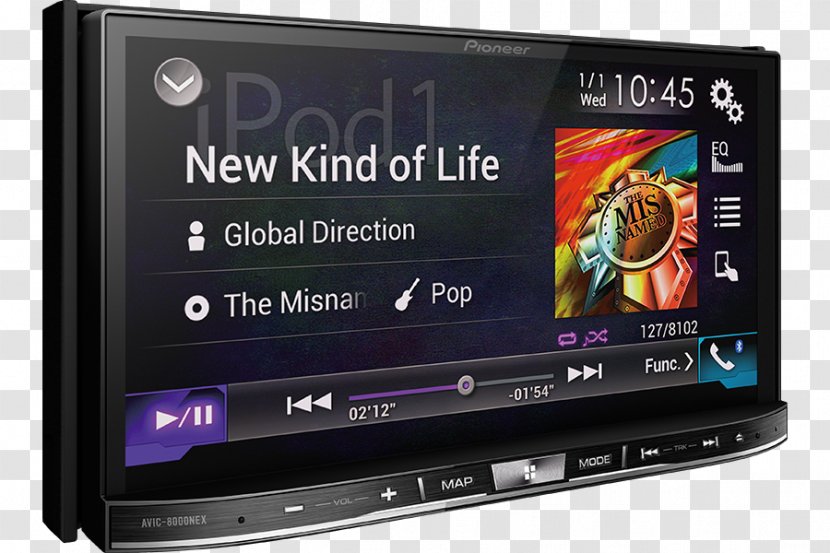 CarPlay Pioneer Corporation AVH-4100NEX Vehicle Audio - Dvd - Car Transparent PNG