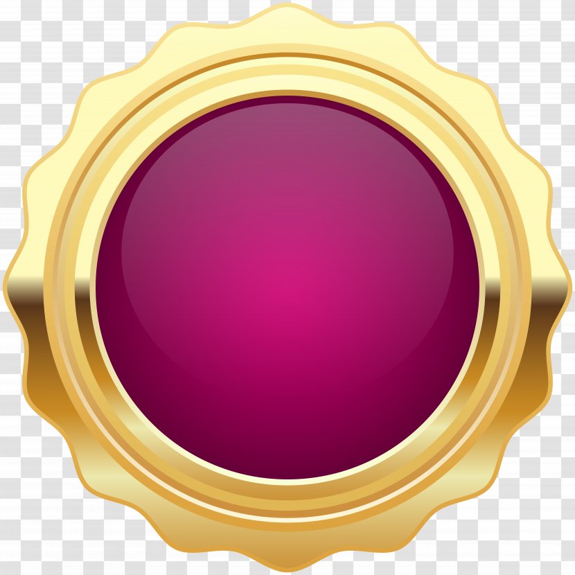 Gold Purple - Badge - Seal Clip Art Image Transparent PNG