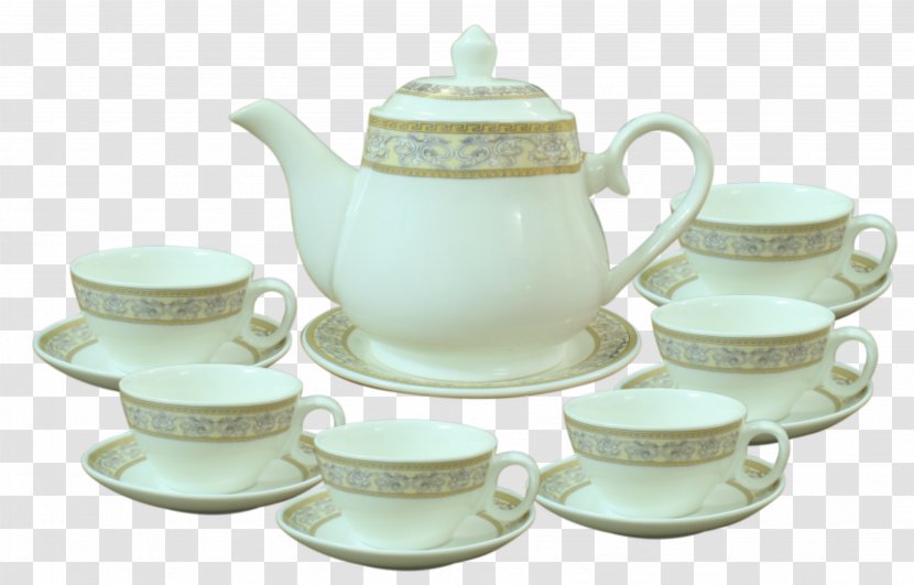 Kettle Pottery Porcelain Saucer Coffee Cup - Dishware - Họa Tiết Cổ điển Transparent PNG