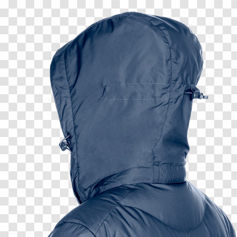 Hood Daunenmantel Headgear Coat Down Feather - Blue - Detachable Transparent PNG