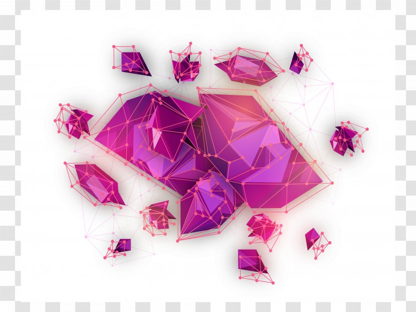 Polygon Triangle Clip Art - Violet - Diamond Transparent PNG