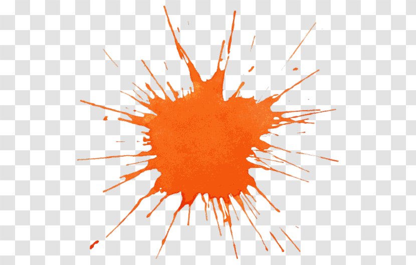 Watercolor Painting Splash Orange - Paint Transparent PNG