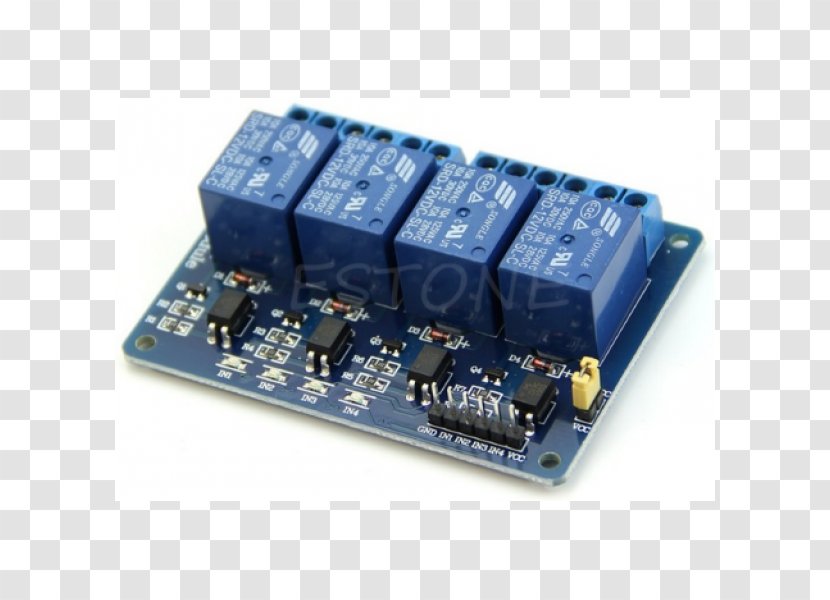 Microcontroller Relay Electronics Electronic Component Electrical Network - Volt - Channel V Transparent PNG