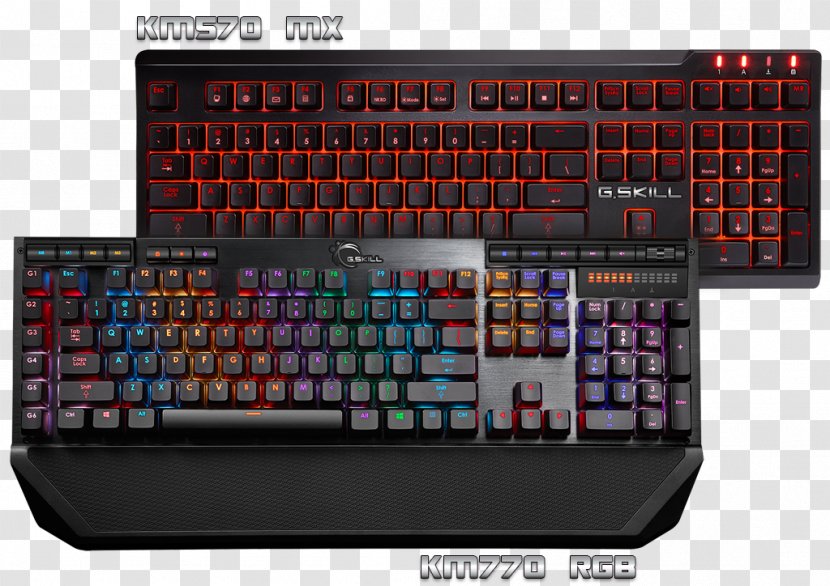 Computer Keyboard G.SKILL Ripjaws KM780 Gaming Keypad Cherry - Electrical Switches Transparent PNG