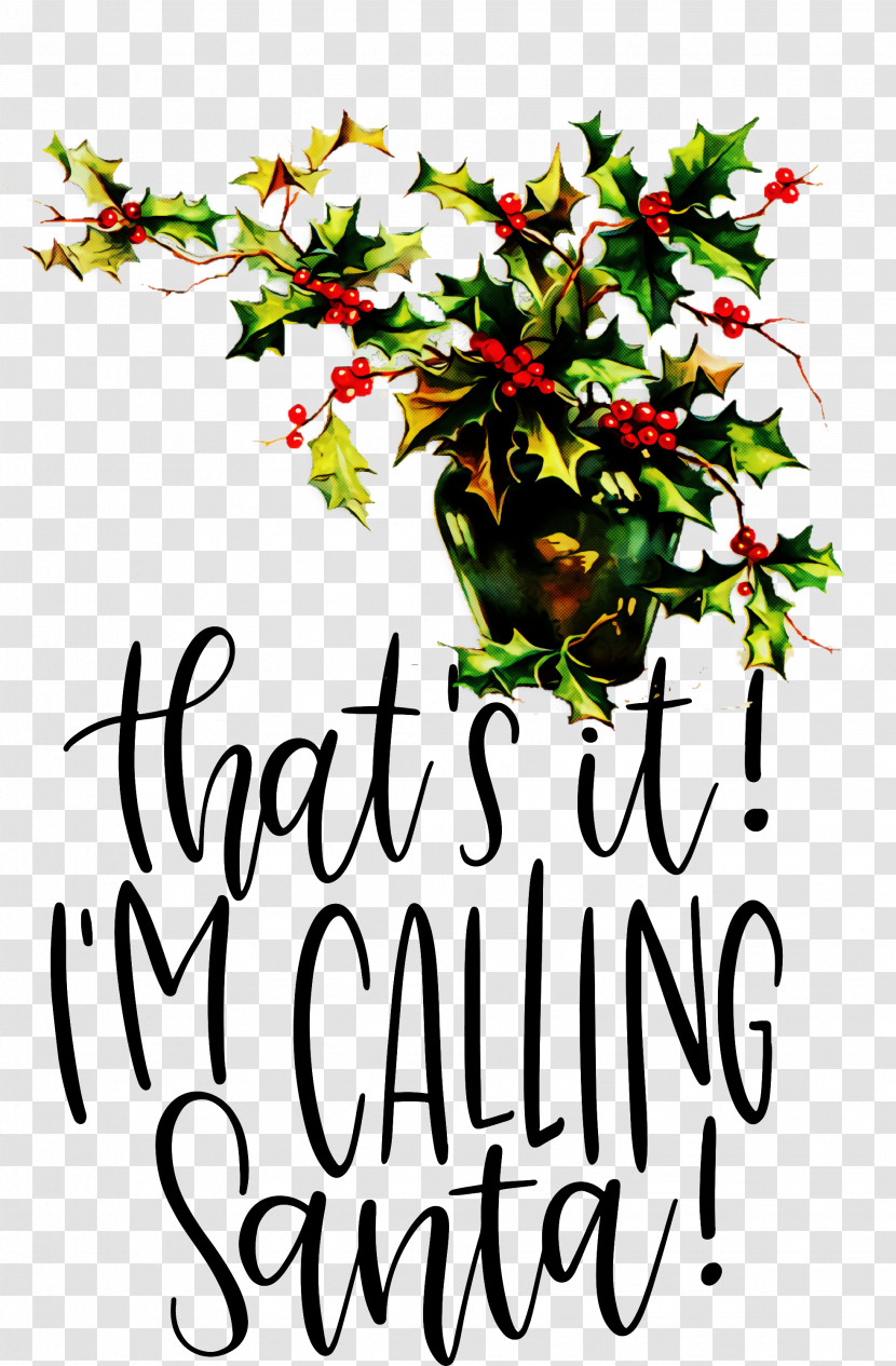 Calling Santa Santa Christmas Transparent PNG