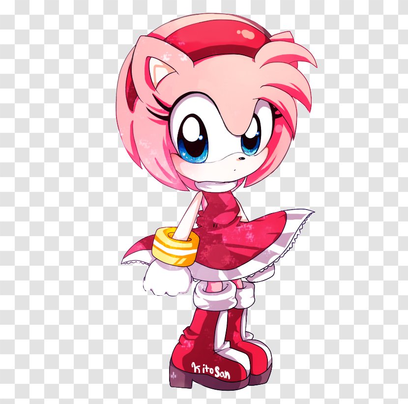 Amy Rose Sonic The Hedgehog Shadow Heroes Advance 3 - Watercolor - Frame Transparent PNG