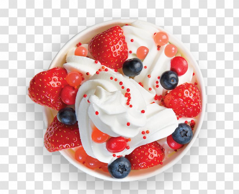 Frozen Yogurt Sundae Tutti Frutti Ice Cream Pavlova - Dish Transparent PNG