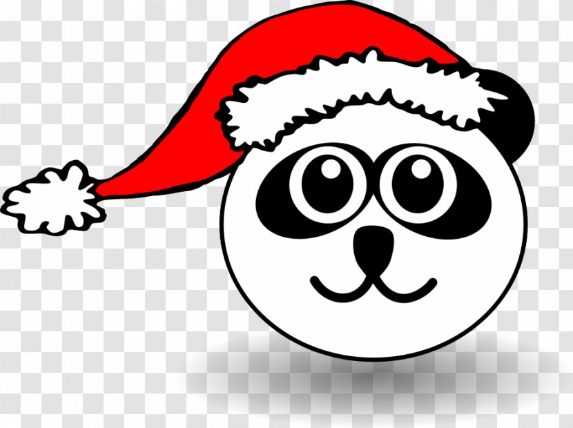 Giant Panda Santa Claus Red Christmas Clip Art - Hat Gif Transparent PNG