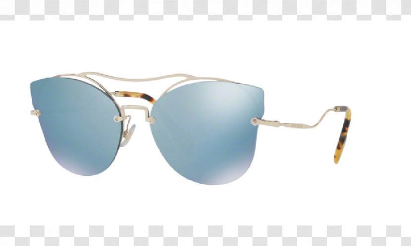 Miu Fashion Sunglasses Ray-Ban Round Metal - Azure Transparent PNG