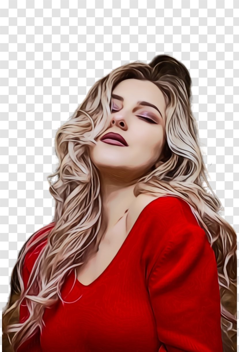 Marilyn Monroe Long Hair Layered Coloring Blond - Chin - Music Transparent PNG