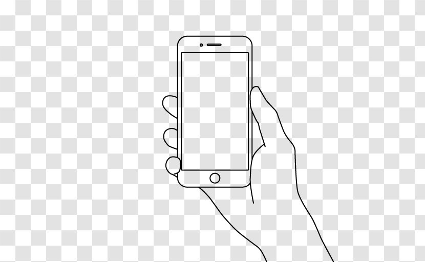 Smartphone Drawing Mobile Phones Line Art - White Transparent PNG