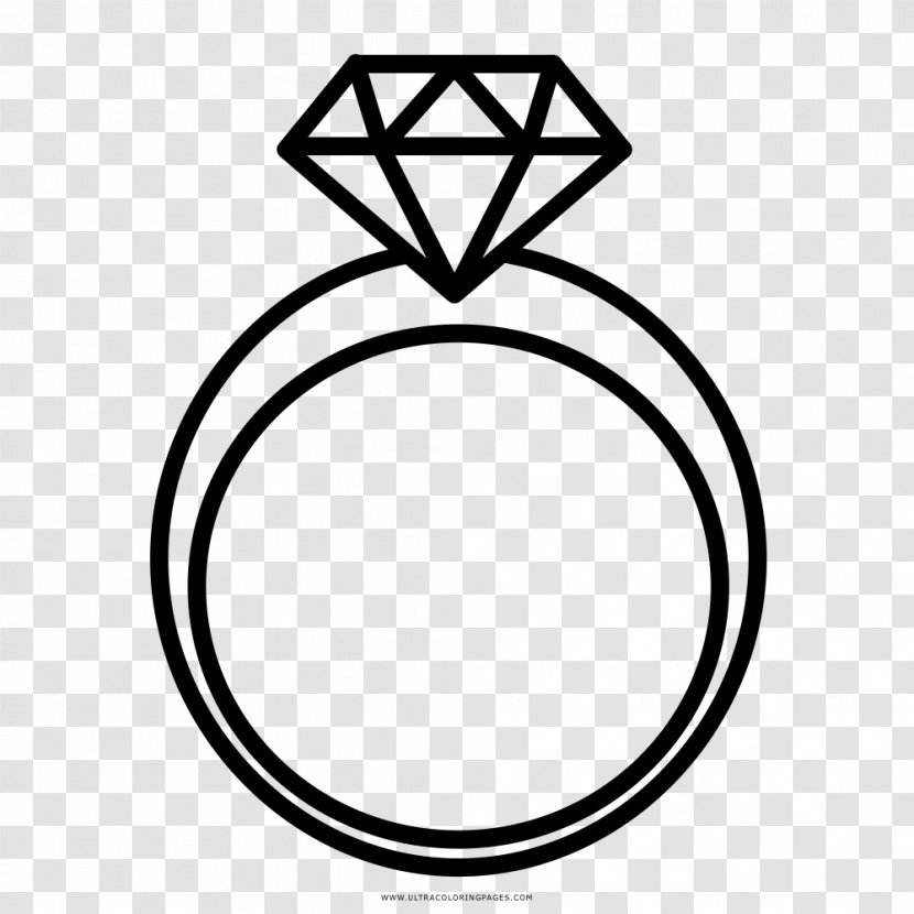 Wedding Ring Drawing Diamond Engagement Transparent PNG