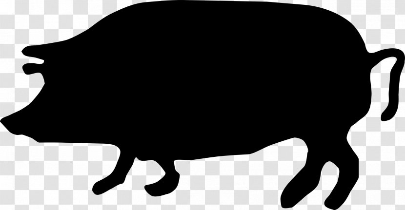 Pig Clip Art - Black Transparent PNG