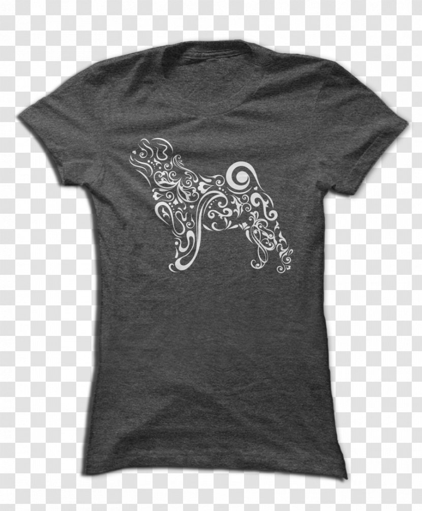 T-shirt Raglan Sleeve Clothing - Neckline - Pug Mug Design Transparent PNG