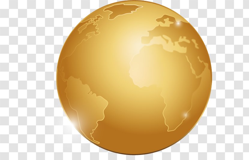 Earth Golden Globe Award - Vector Painted Transparent PNG