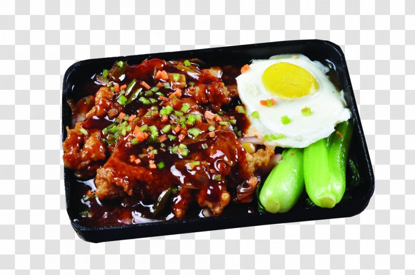 Bento Teppanyaki Kung Pao Chicken Black Pepper - Cooked Rice - Iron Transparent PNG
