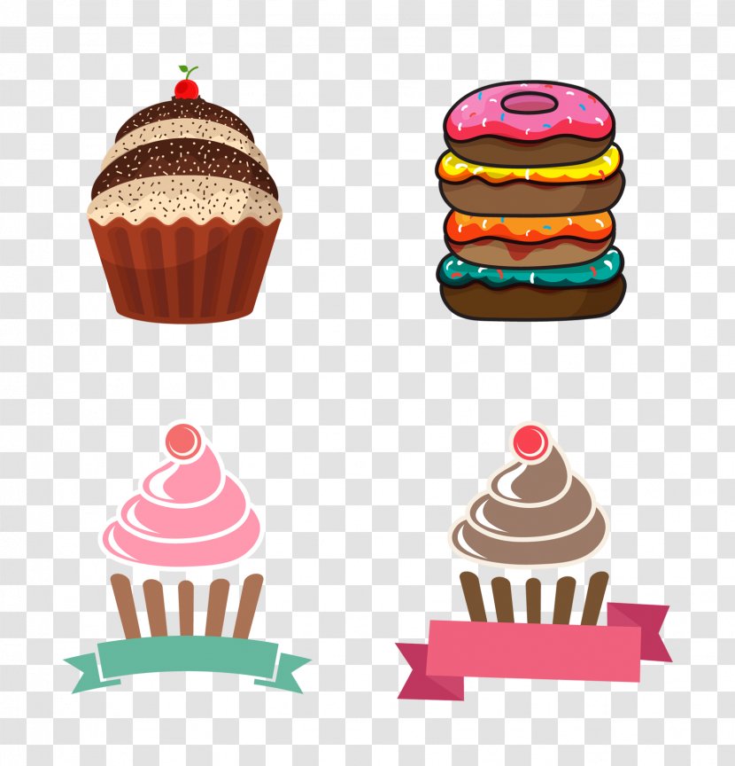 Cupcake Dessert Ice Cream Cake Transparent PNG