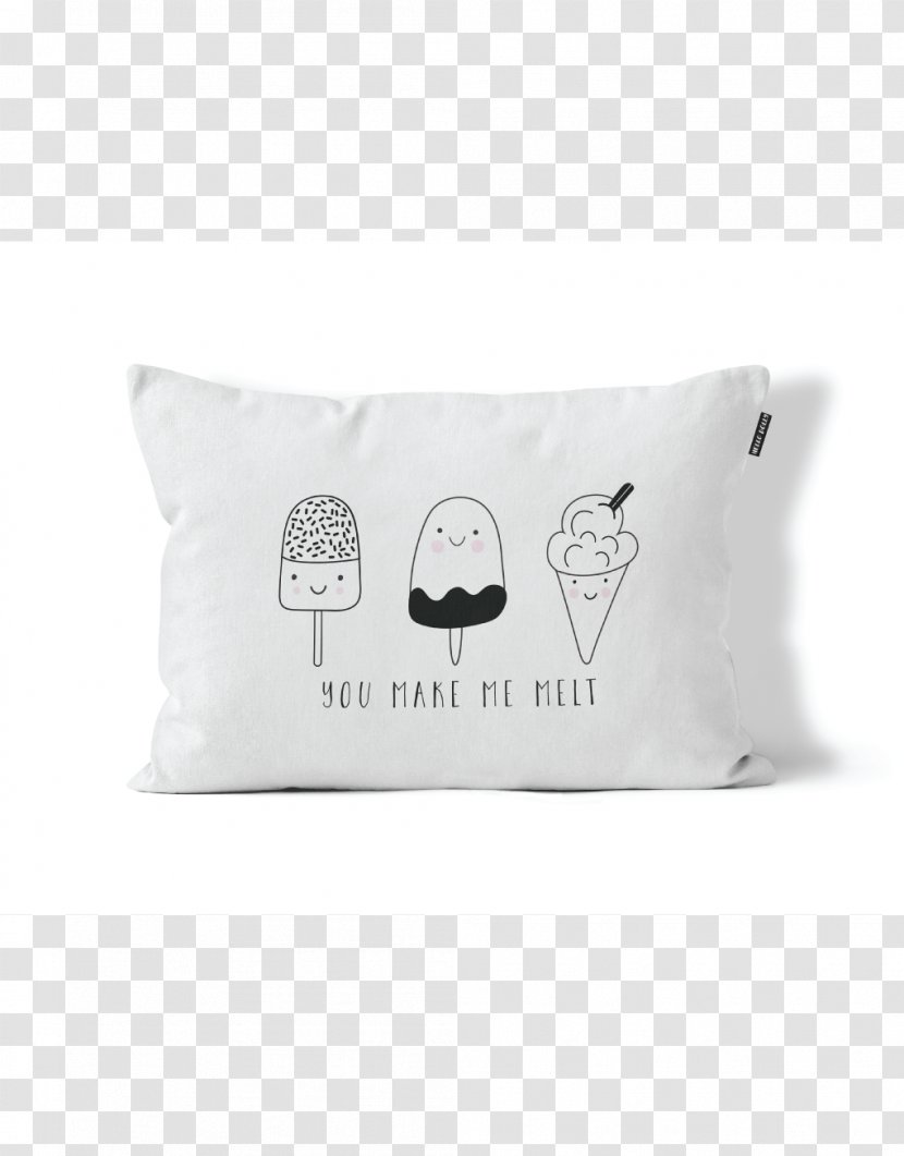 Cushion Throw Pillows Textile Font - White - Ice Cream Cart Transparent PNG