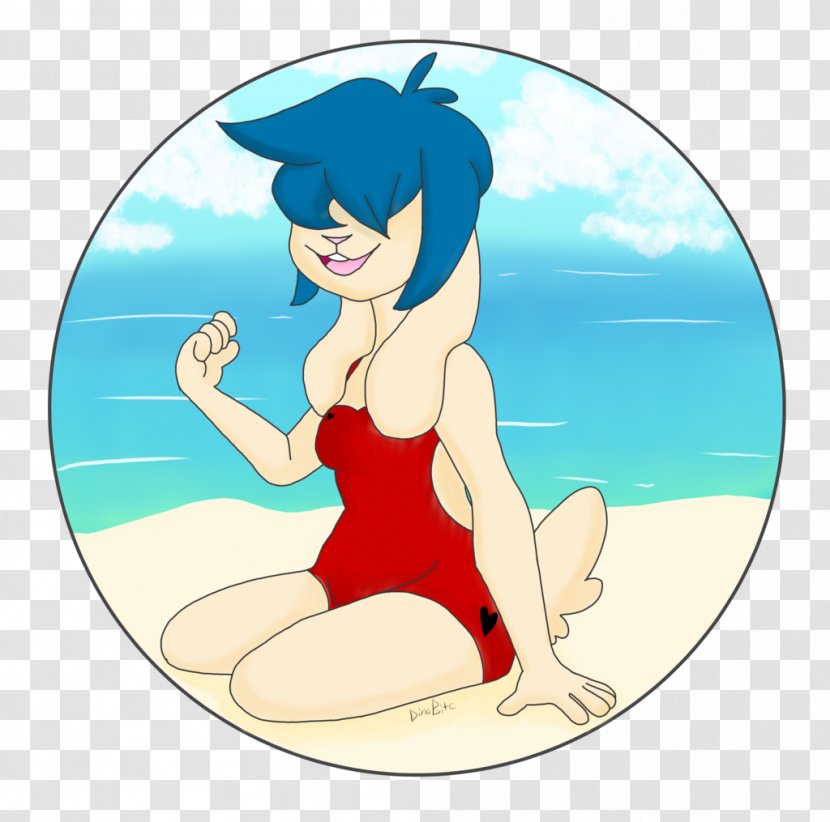 Thumb Legendary Creature Clip Art - Cartoon - Beach Babe Transparent PNG