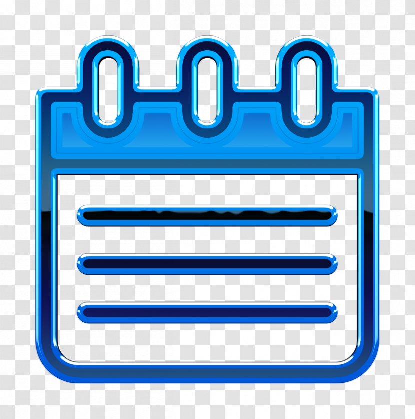 Tools And Utensils Icon Agenda Linear Color Web Interface Elements - Electric Blue - Rectangle Transparent PNG
