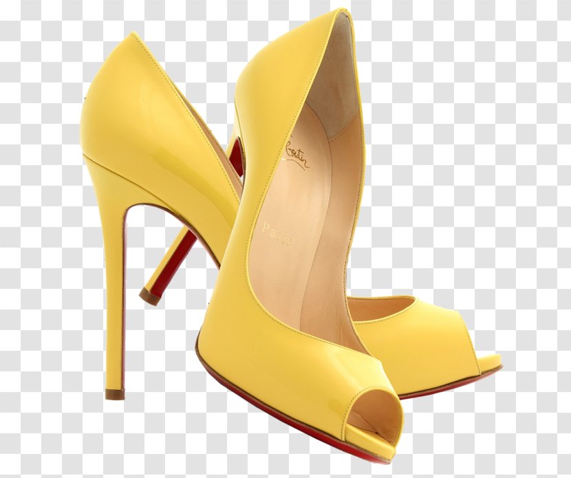 Court Shoe High-heeled Stiletto Heel Peep-toe - Yellow - Enterprise X Chin Transparent PNG