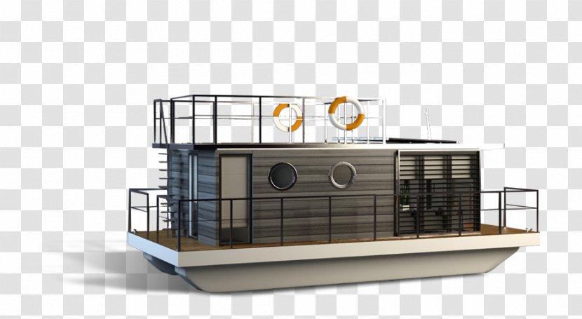 Houseboat Watercraft Float - Boathouse - Floating Transparent PNG