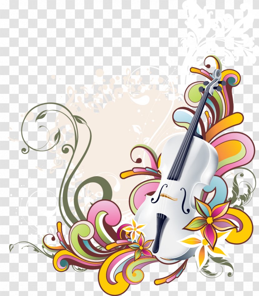 IPhone 6S 5s Sticker Mobile Phone Accessories - Banner - Violin And Patterns Vector Transparent PNG