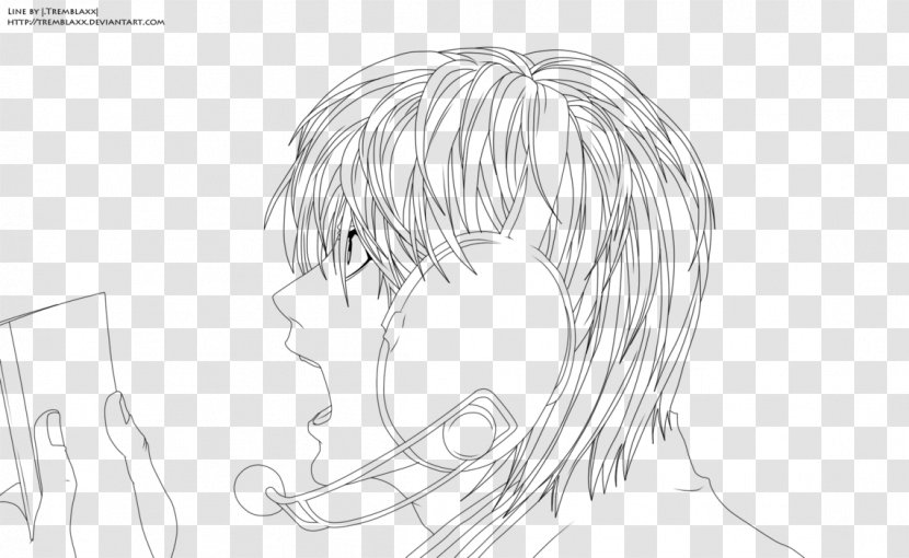 Drawing Line Art Cartoon Color Sketch - Silhouette - Light Yagami Transparent PNG