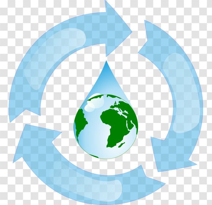 Reclaimed Water Recycling Symbol Greywater Clip Art - Planet - Save Cliparts Transparent PNG