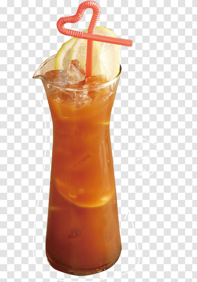 Orange Juice Long Island Iced Tea Soft Drink - Silhouette - Lemon Transparent PNG