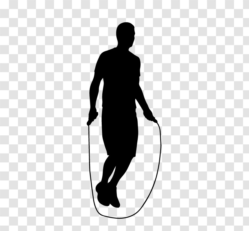 Jump Ropes Jumping Silhouette Sports - Human Leg Blackandwhite Transparent PNG