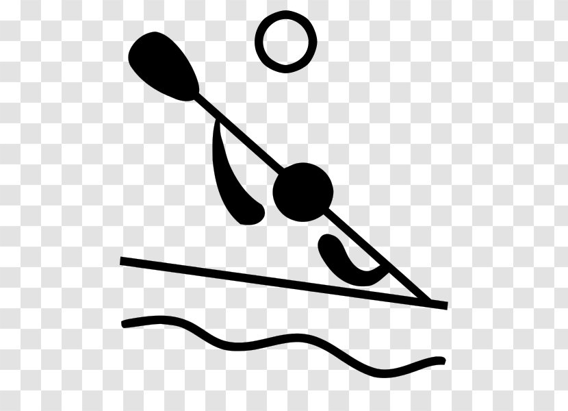Canoe Polo Kayak Canoeing Clip Art - Black And White - Livery Transparent PNG