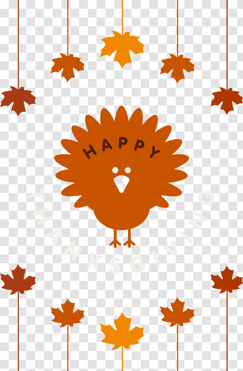 Thanksgiving Turkey Meat Illustration - Flower - With Leaves Transparent PNG