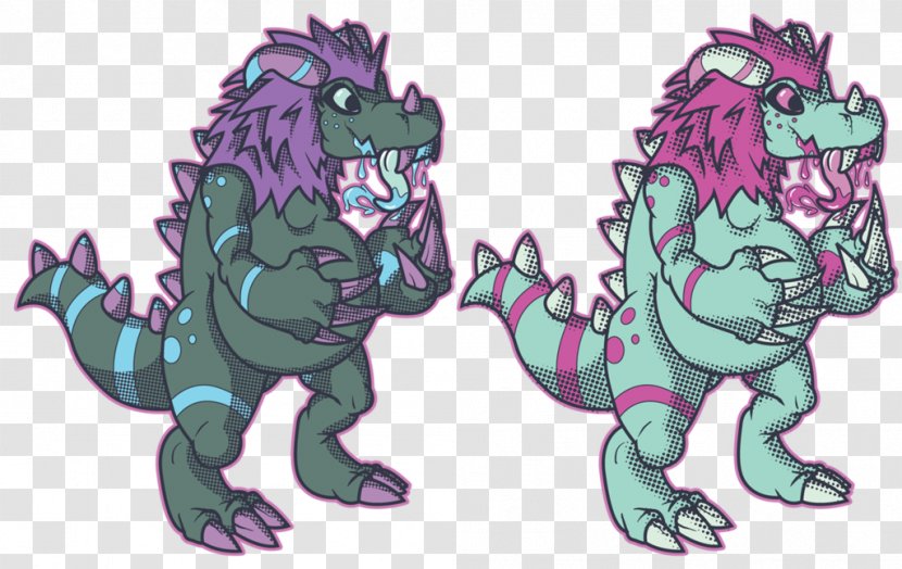 Cat Dragon Cartoon Demon - Purple Transparent PNG