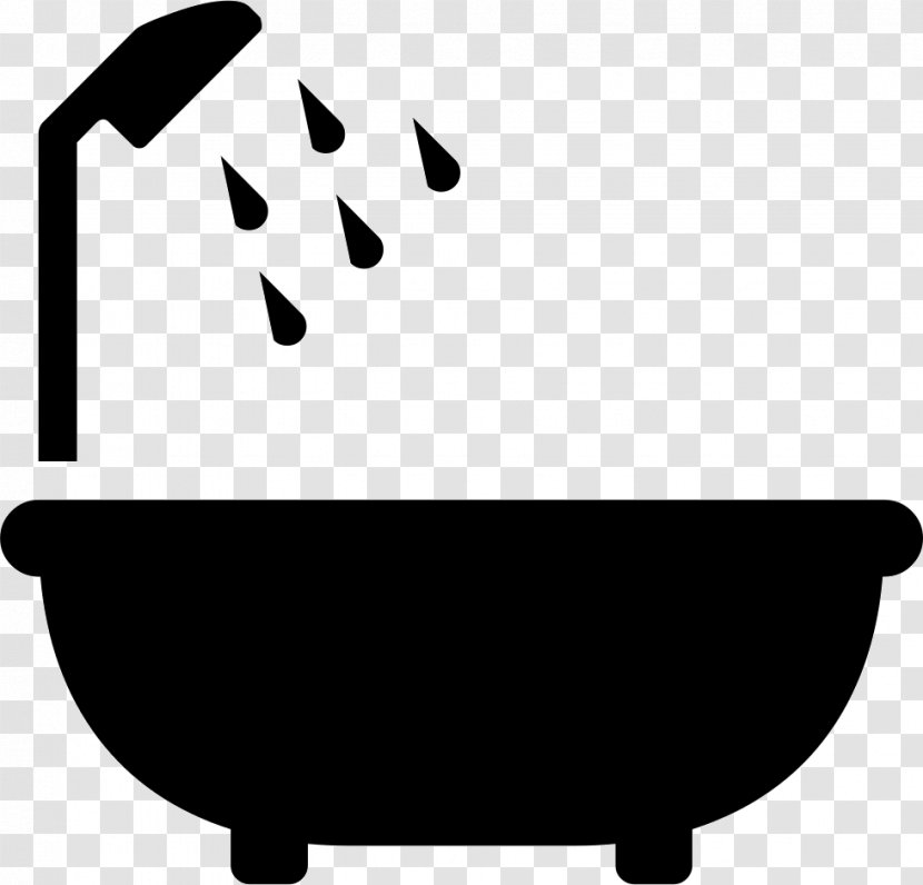 Clip Art Baths - Blackandwhite - Batroom Icon Transparent PNG