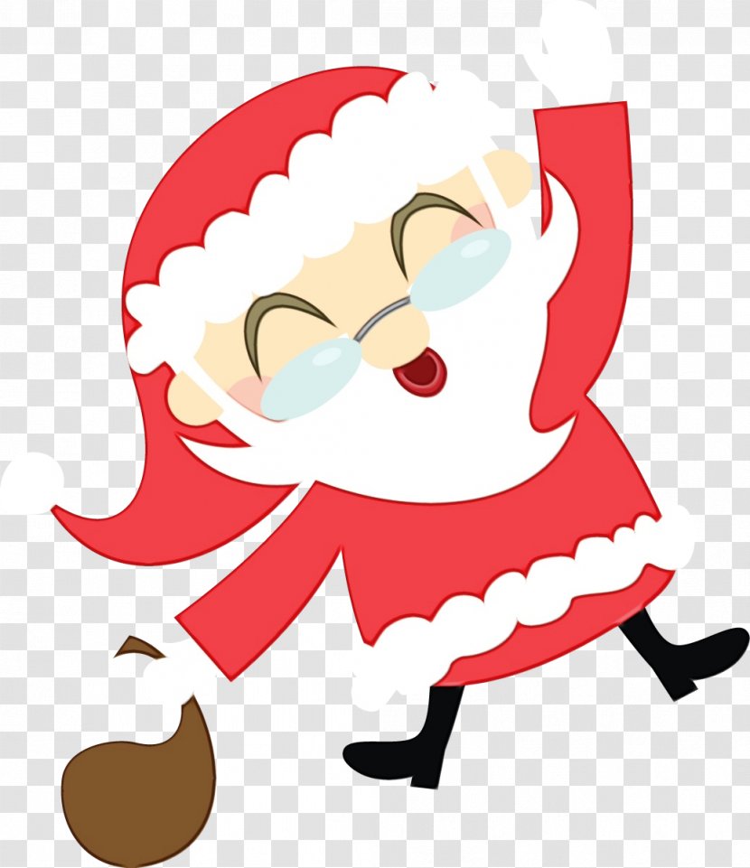 Christmas Clip Art - Artholidays - Pleased Santa Claus Transparent PNG