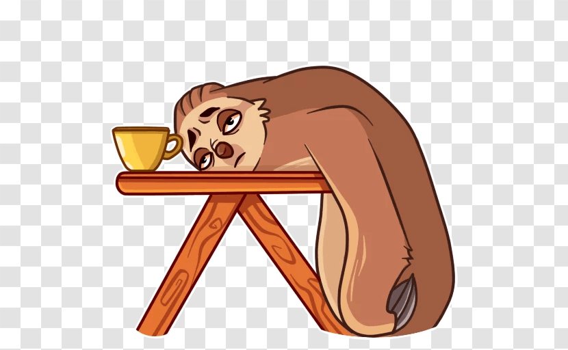Sloth Clip Art Sticker Telegram Mammal - Heart - Lazy Boy Transparent PNG