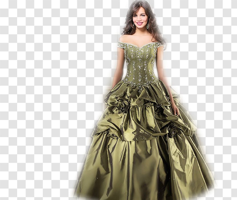 Ball Gown Wedding Dress Evening - Frame - Nightdress Transparent PNG