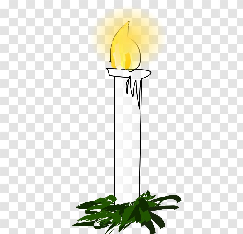 Advent Candle Christmas Clip Art - Flowering Plant - White Cartoon Burning Candles Transparent PNG
