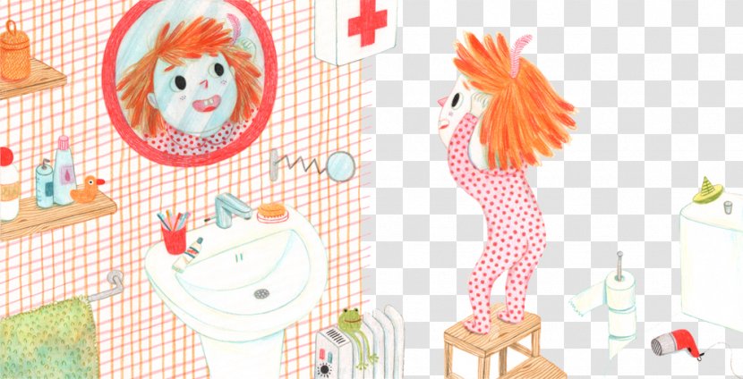 Paper Text Illustration - Art - Funny Child In The Mirror Transparent PNG