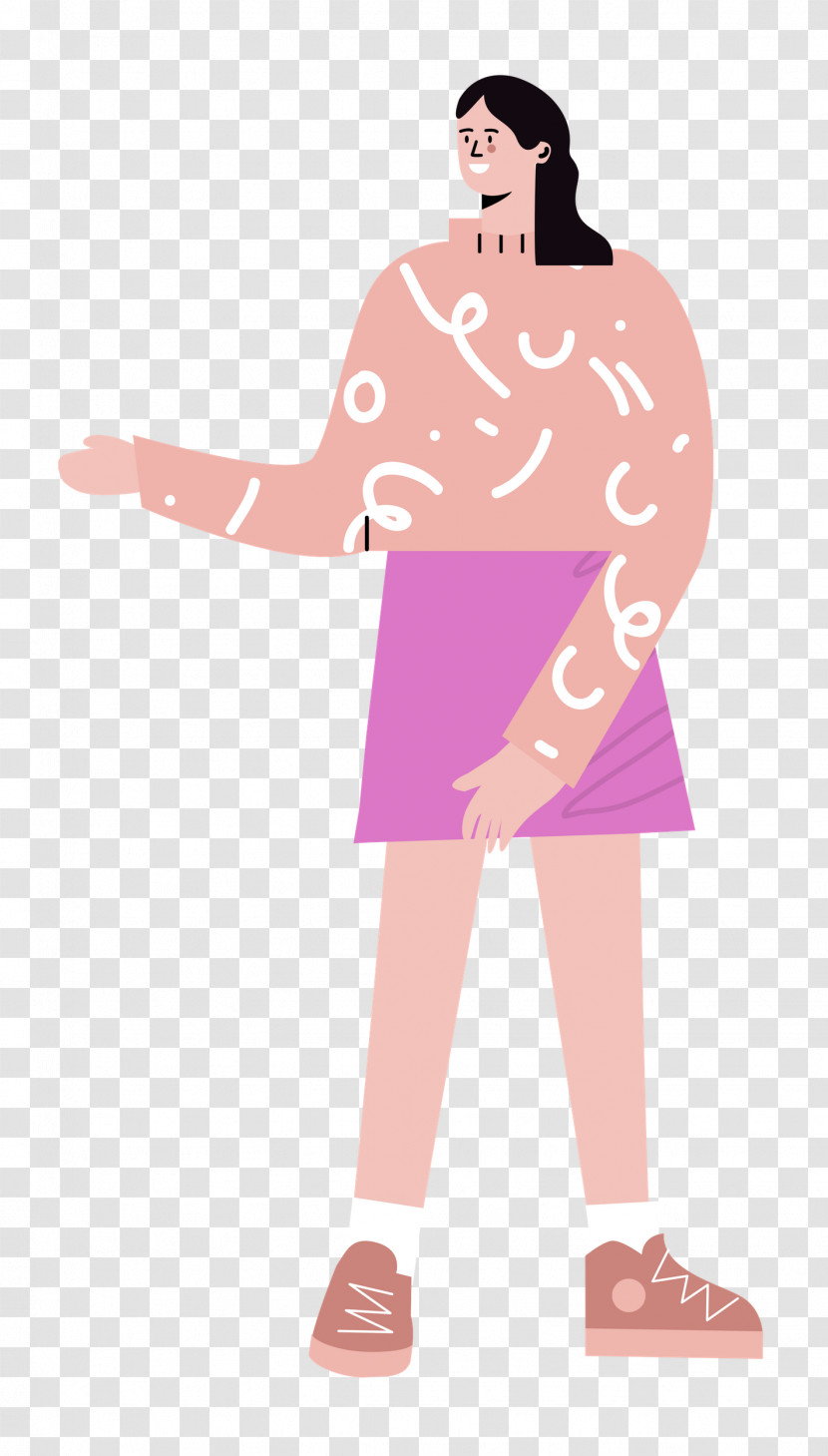 Standing Skirt Woman Transparent PNG