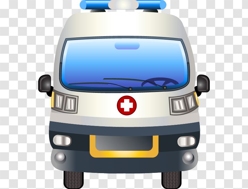 Cartoon Medicine Automotive Design Icon - Mode Of Transport - Hand-drawn Ambulance Element Transparent PNG
