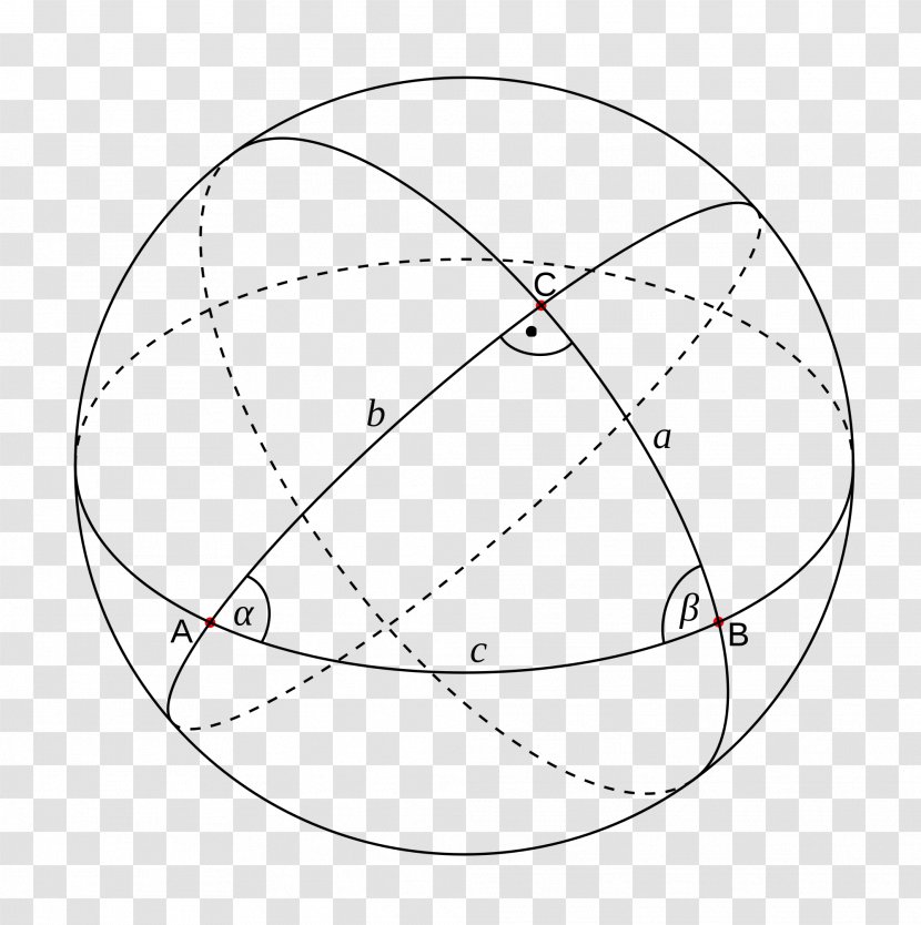 Spherical Trigonometry Sphere Geometry Triangle - Plane - Angle Transparent PNG