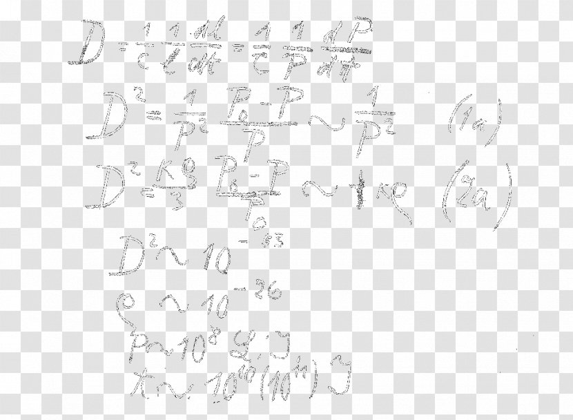 Handwriting Paper Line Font - Black And White Transparent PNG