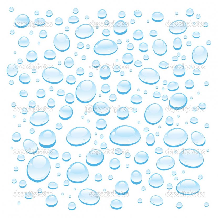 Water Drop White Blue - Color - Glass Transparent PNG